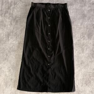Vintage First Option Classic Black Maxi Skirt